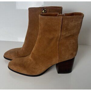J Crew Sadie Stacked Heel Boots In Suede Women’s Size 7